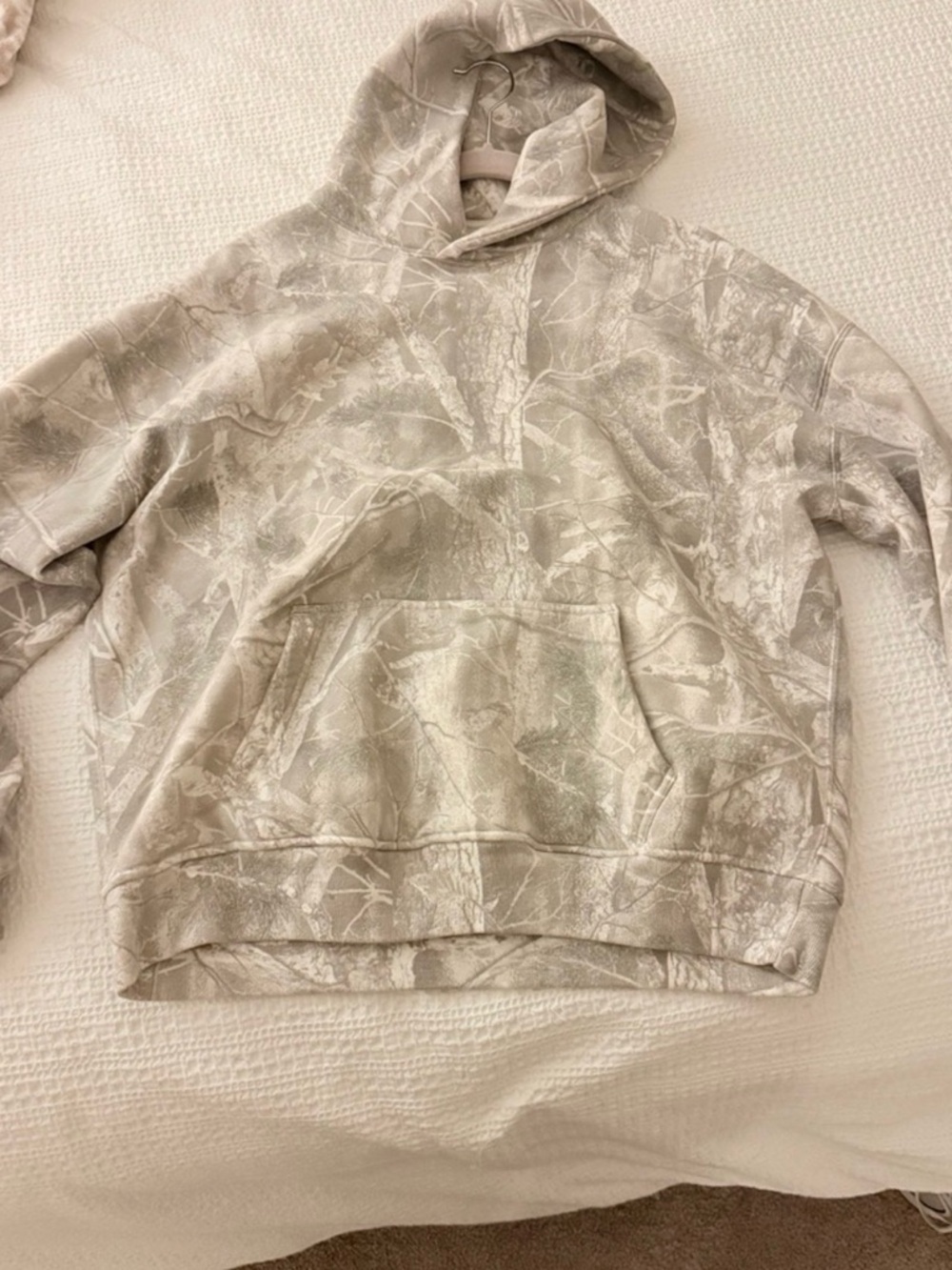 Abercrombie & Fitch Neutral Taupe Marble Hoodie